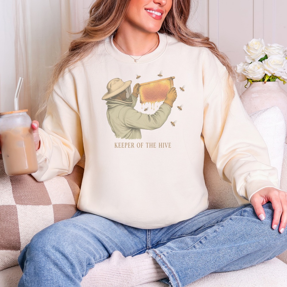 Keeper of the Hive Beekeeper Lifting Honeycomb Sweatshirt